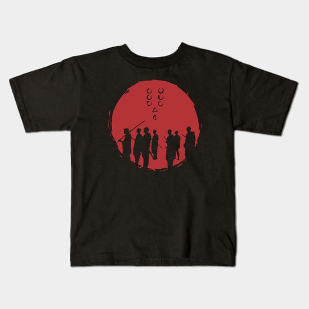 seven samurai Kids T-Shirt by Soulcatcher